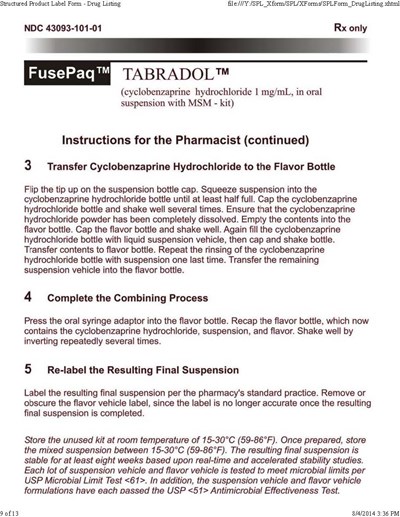 Instructions (Fusion Tabradol Page 7)